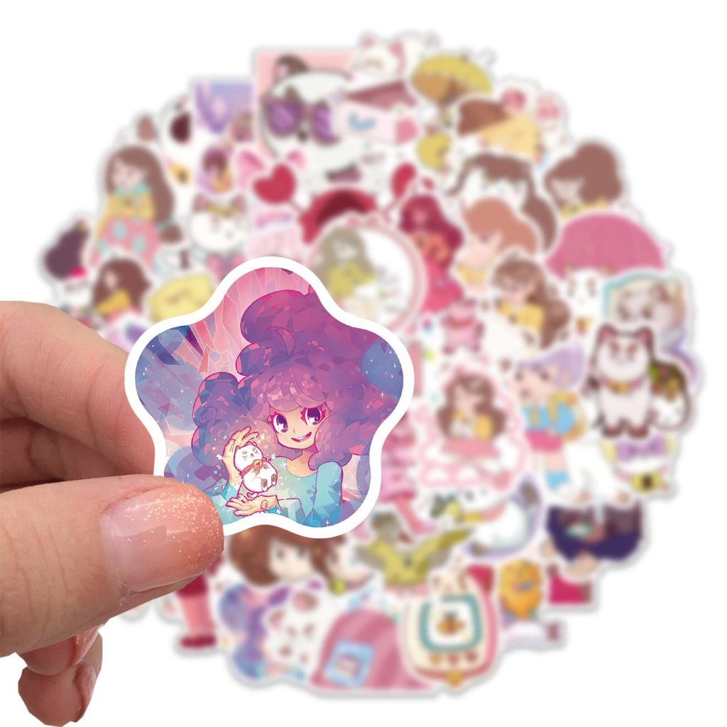 50pcs Bee and PuppyCat Sticker Cute Cartoon Decals DIY Phone Laptop Luggage Skateboard Guitar Car Waterproof 3 - Bee and PuppyCat Merch