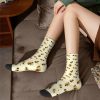 Autumn Winter Crazy Design Men s Women s Honey Bees Socks Breathable Football Socks 4 - Bee and PuppyCat Merch