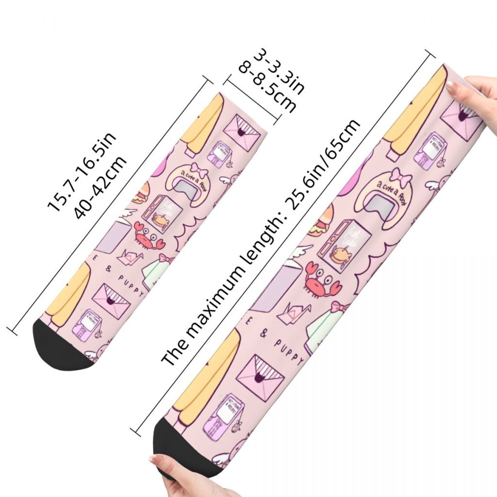 Autumn Winter Harajuku Men s Women s Bee And Puppycat Items Socks Breathable Crew Socks 5 - Bee and PuppyCat Merch
