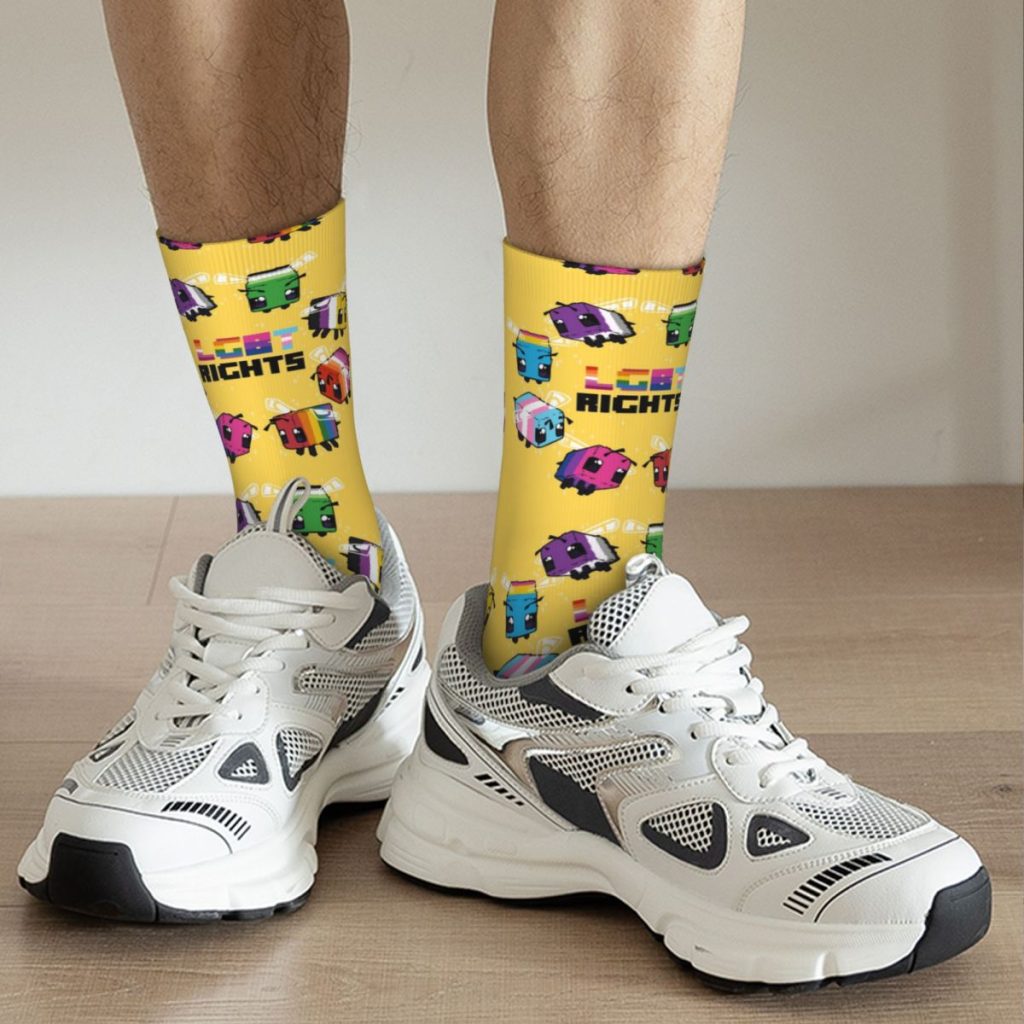Autumn Winter Men s Women s LGBT Bees Socks Gay Pride Bisexual Lesbian Queer Asexual Sweat 3 - Bee and PuppyCat Merch