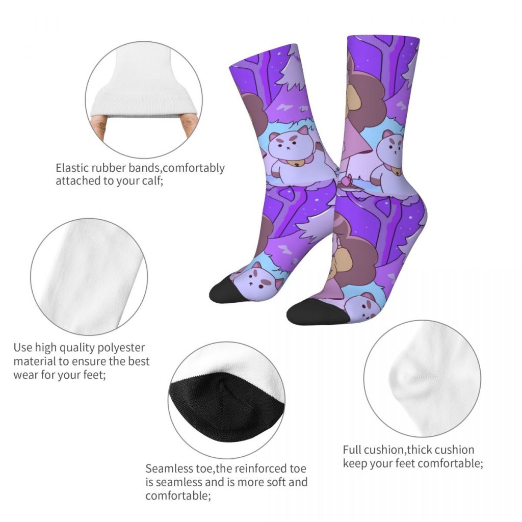 Bee And Puppycat Girl Cat Socks Men Women Fashion Socks Harajuku Spring Summer Autumn Winter Middle 1 - Bee and PuppyCat Merch
