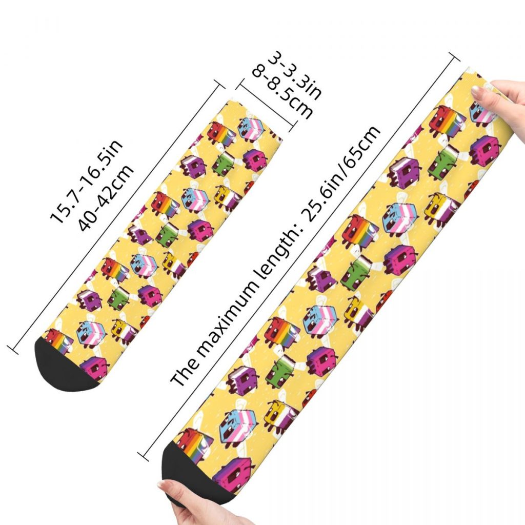 Cool LGBT Bees Basketball Socks Gay Pride Bisexual Lesbian Queer Asexual Polyester Middle Tube Socks for 5 - Bee and PuppyCat Merch