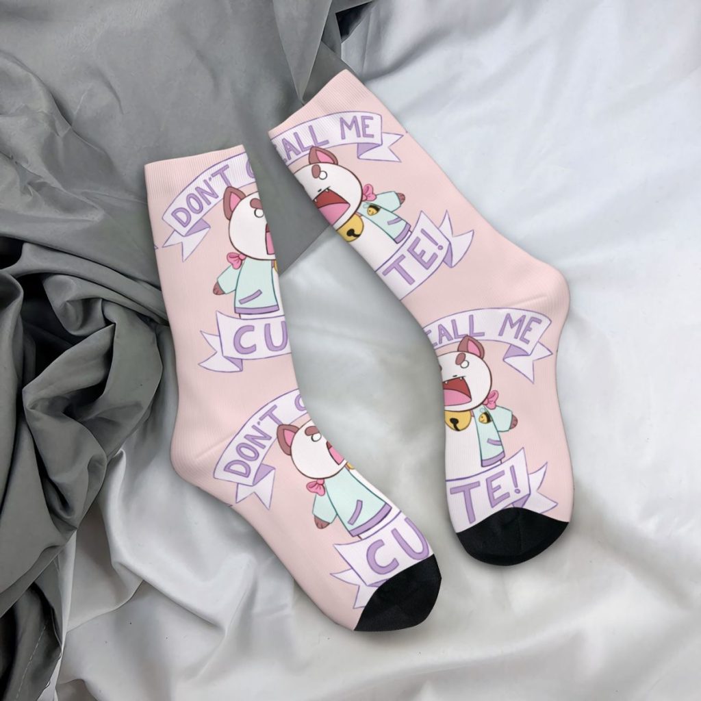 Fashion Male Men Socks Harajuku Bee And Puppycat Don t Call Me Cute Sock Skateboard Women 2 - Bee and PuppyCat Merch