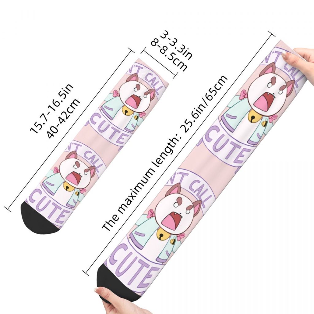 Fashion Male Men Socks Harajuku Bee And Puppycat Don t Call Me Cute Sock Skateboard Women 5 - Bee and PuppyCat Merch