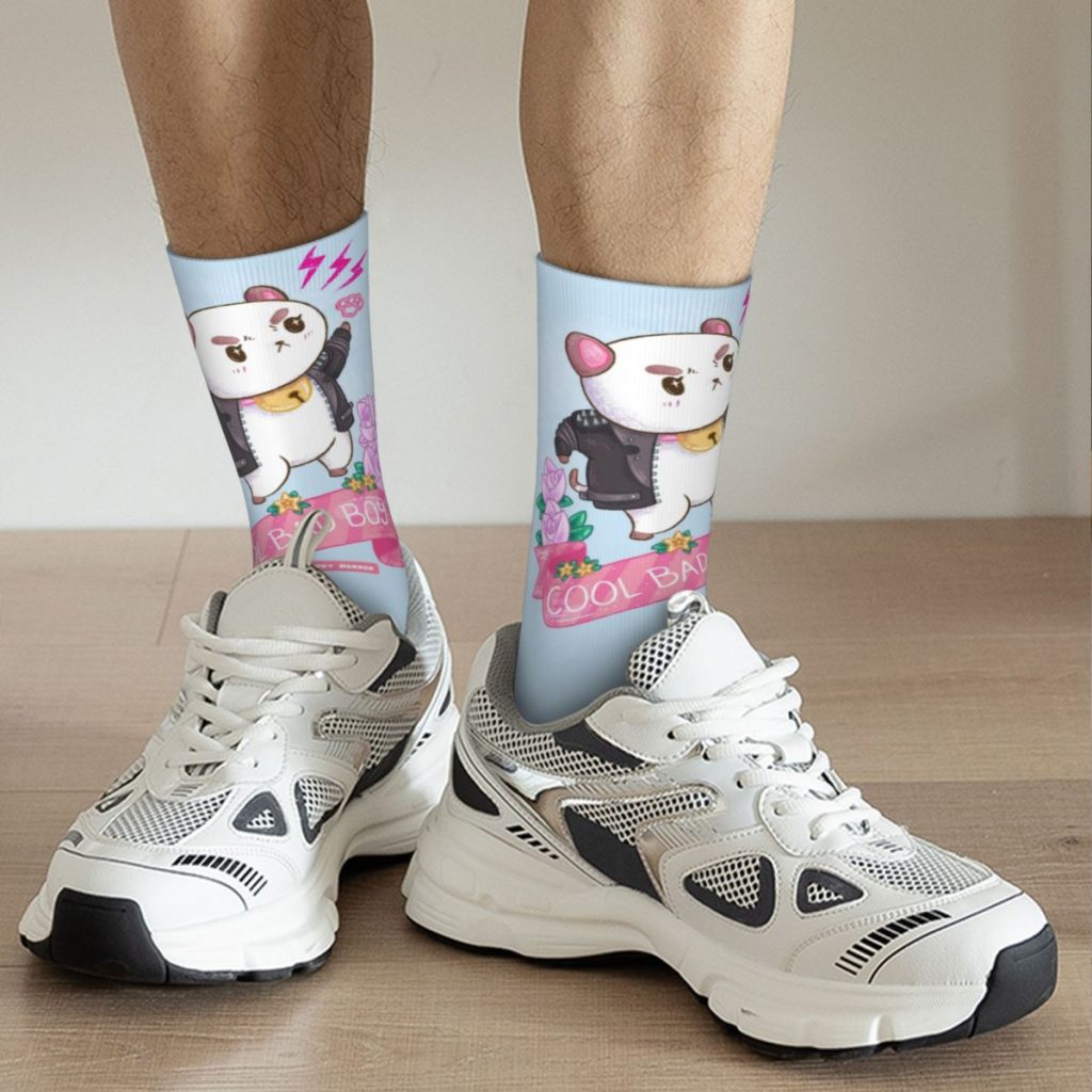 Hip hop Cool Bad Boy Bee And Puppycat Basketball Socks Polyester Long Socks for Unisex Sweat 3 - Bee and PuppyCat Merch