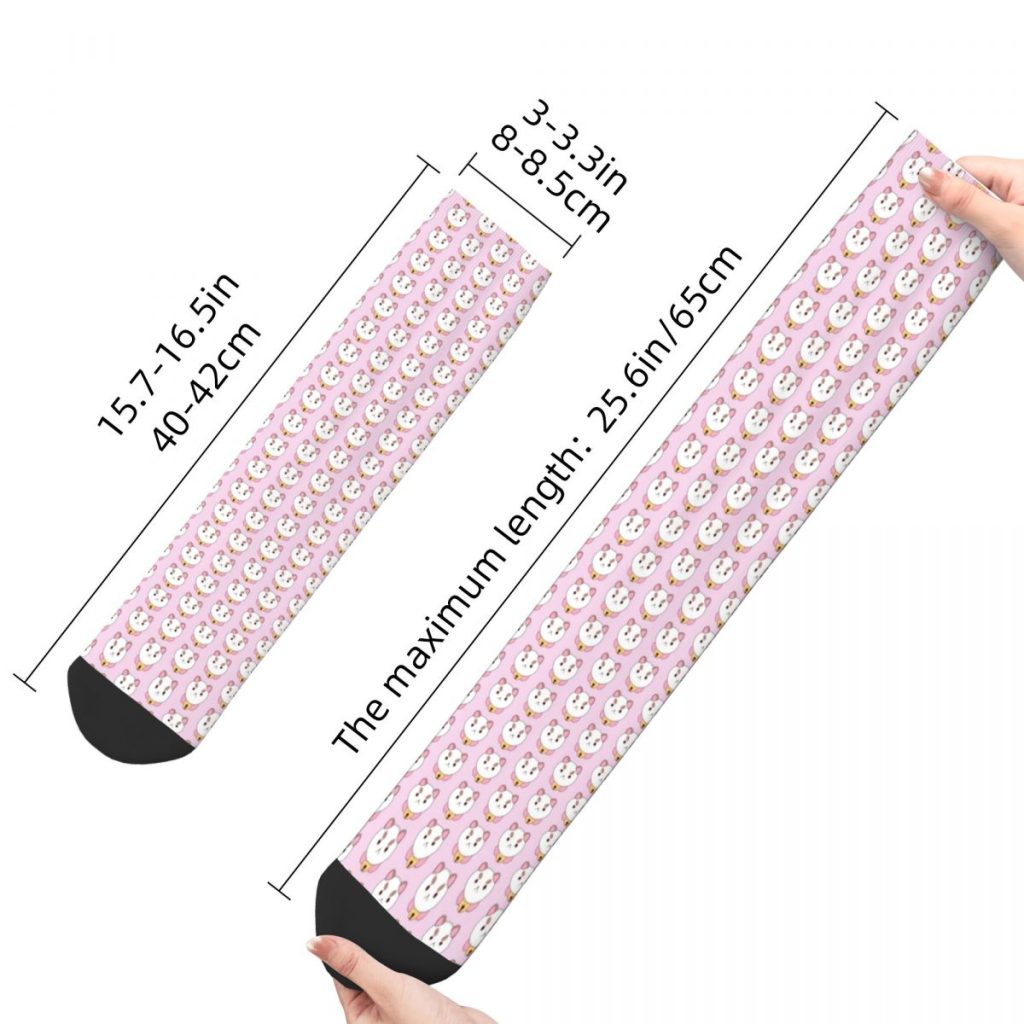 Mini Bee And Puppycat Pattern Socks Men Women Polyester Casual Socks Novelty Spring Summer Autumn Winter 5 - Bee and PuppyCat Merch