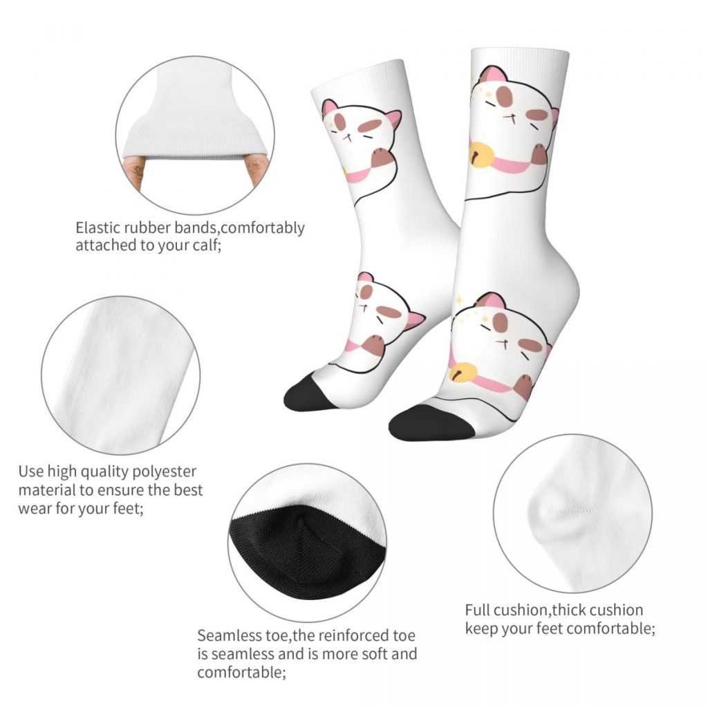 Sitting Pretty Bee And Puppycat Socks Men s Women s Fashion Socks Hip Hop Spring Summer 1 - Bee and PuppyCat Merch