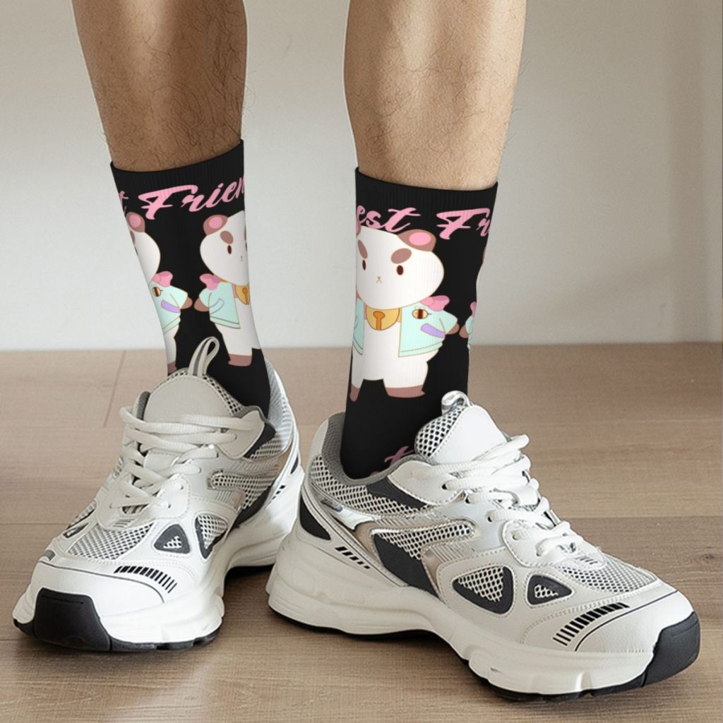 Winter Warm Casual Women Men Bee And Puppycat Best Friend Socks Breathable Middle Tube Socks 3 - Bee and PuppyCat Merch