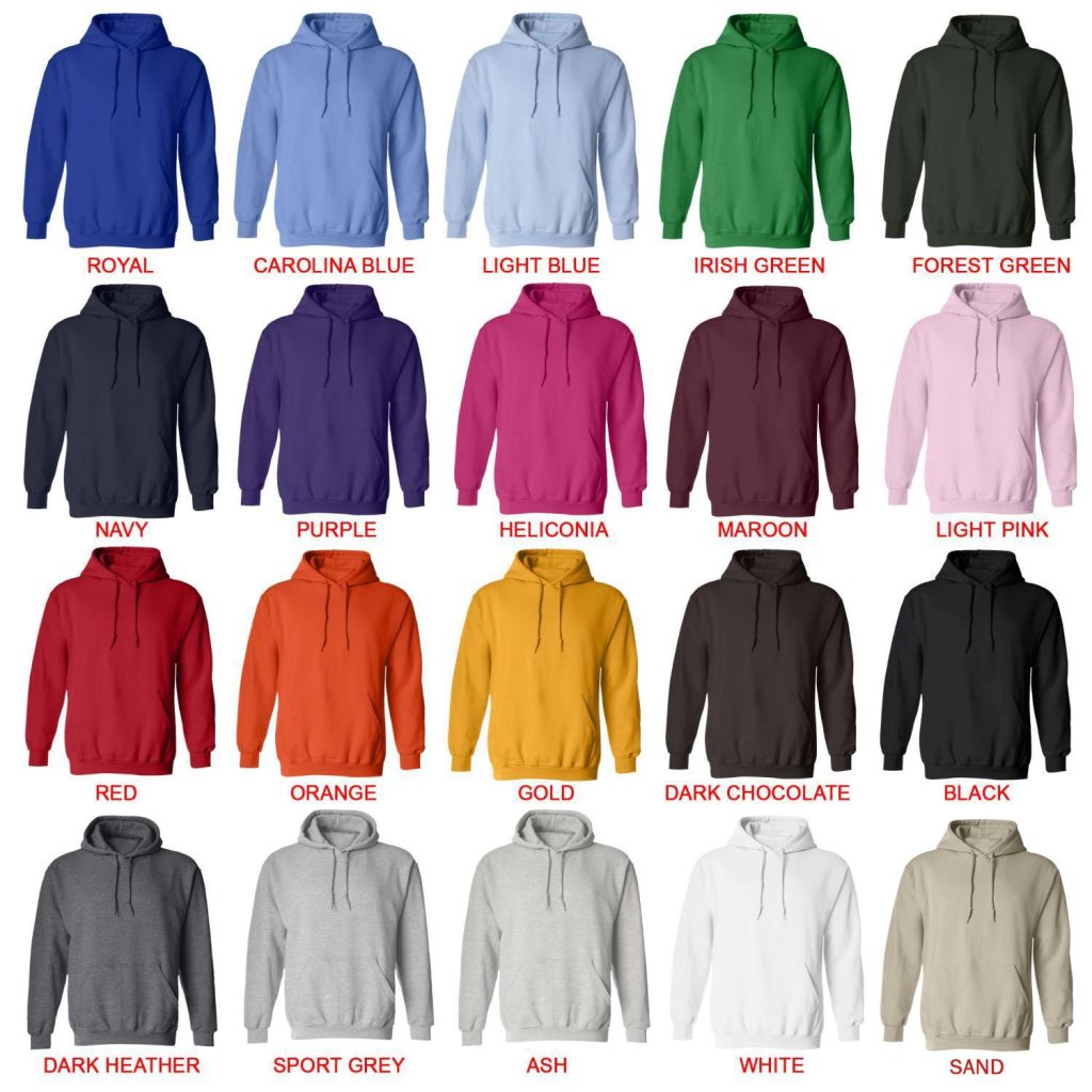 hoodie color chart 1 - Bee and PuppyCat Merch